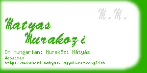 matyas murakozi business card
